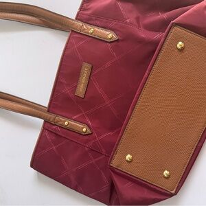 Vera Bradley Burgundy and Tan Tote